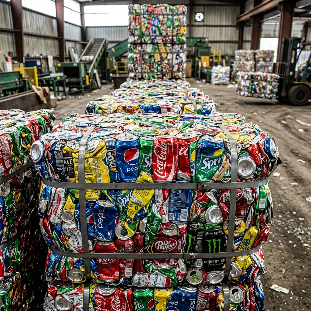 Déchets d'aluminium compactés